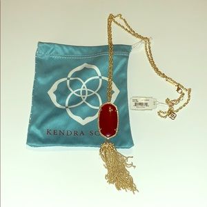 Maroon Kendra Scott Tassel Necklace